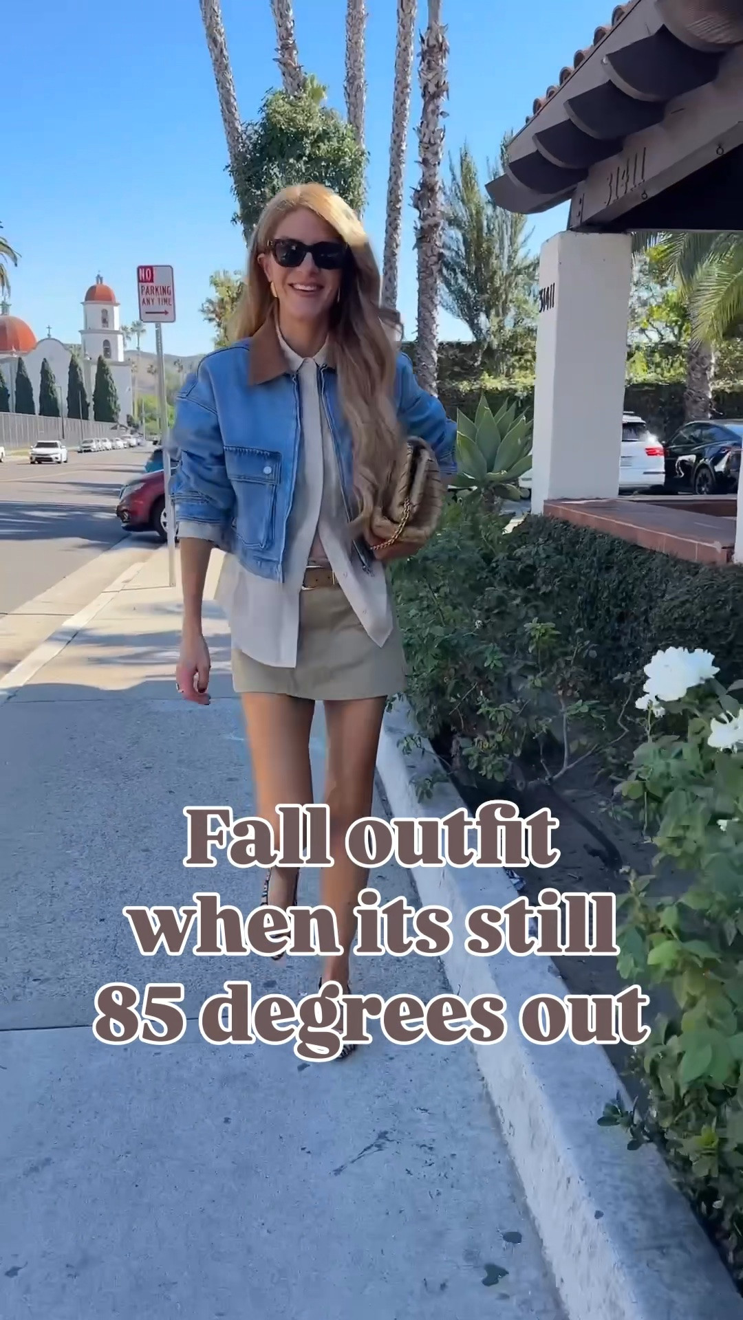 Fall outfit neutral layers and denim jacket i am loving! Wearing xs in all. Linked the skirt in a few places for sizes- comes in blk too.

#LTKootd #LTKSeasonal #LTKPetite