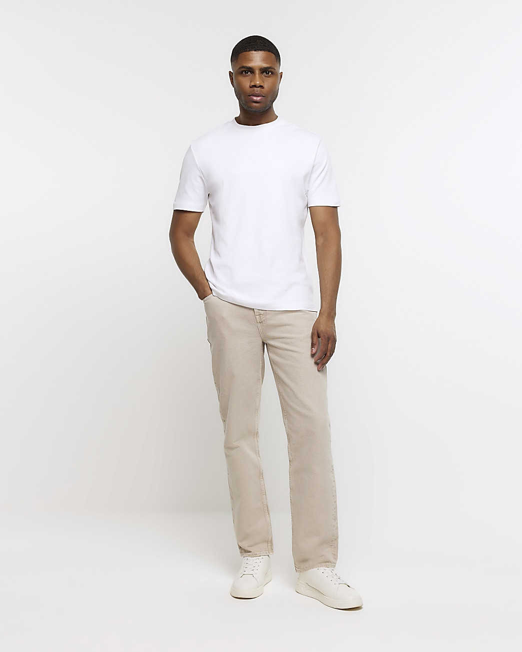 Stone straight fit jeans | River Island (UK & IE)