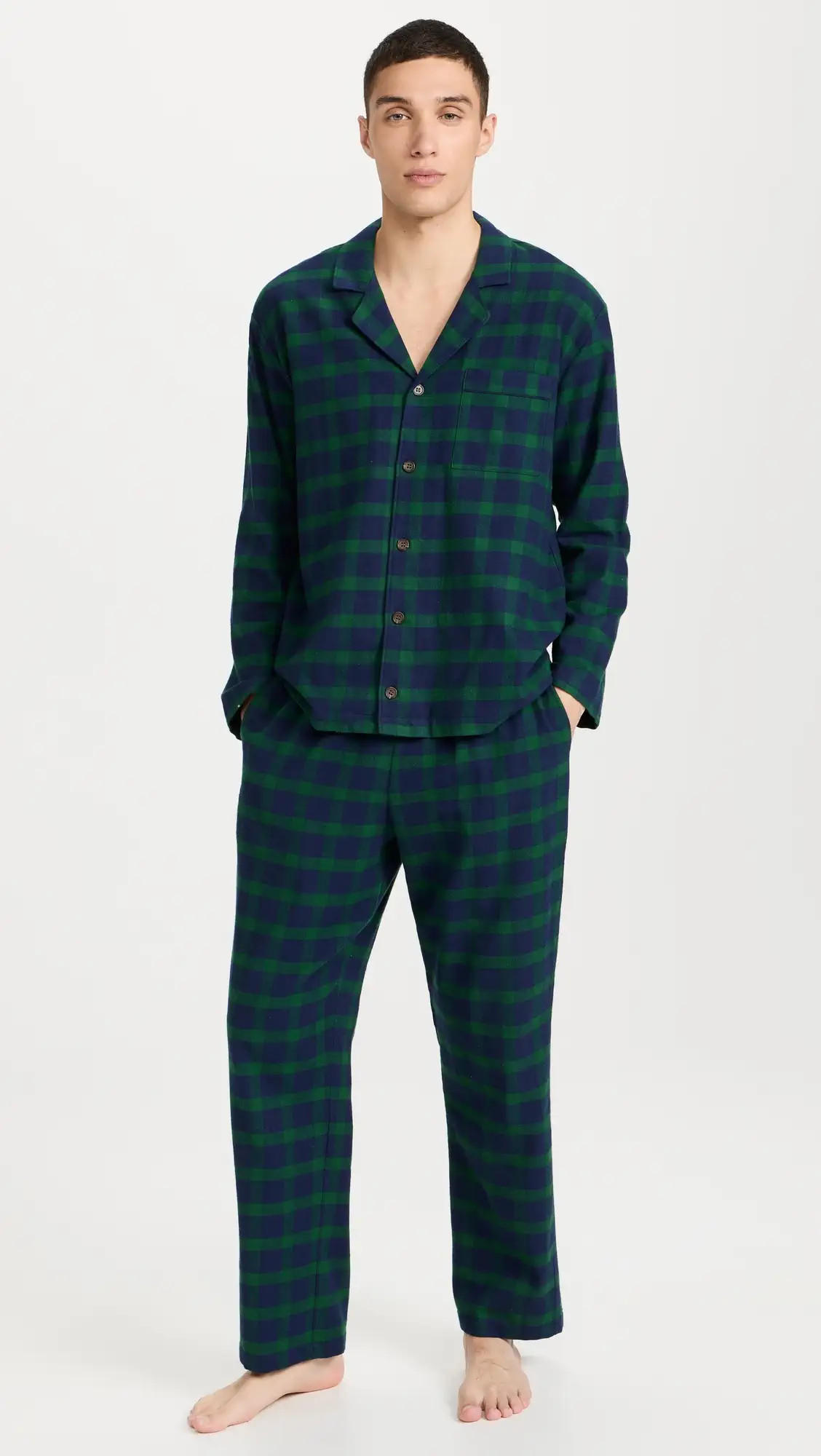 Eberjey Flannel Long PJ Set | Shopbop | Shopbop