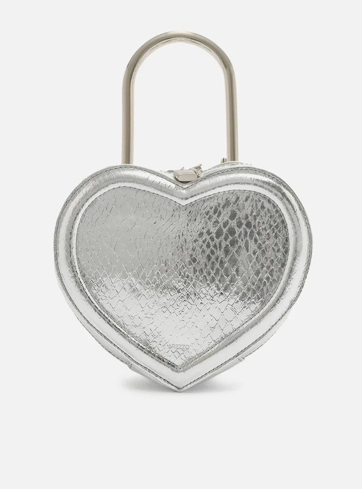 Bolsa Tiracolo Prata Arezzo Snake Pequena Coração | ZZ Mall (BR)