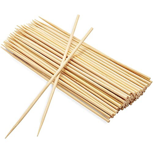 8" Natural Wooden Bamboo BBQ Skewers for Grilling, Shish Kebab, Appetizers, Fruit and More - 100 Pack (1-pack (100 Skewers)) | Amazon (US)