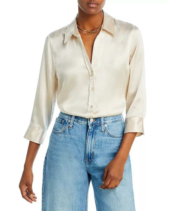 L'AGENCE Dani Silk Charmeuse Blouse Back to results -  Women - Bloomingdale's | Bloomingdale's (US)