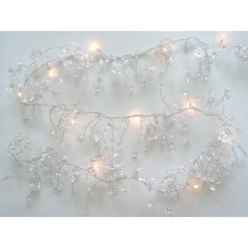The Party Aisle™ 6' White Crystal Novelty Garland & Reviews | Wayfair | Wayfair North America
