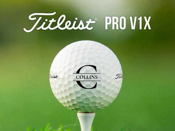 Monogrammed & Personalized Golf Balls | Titleist Pro V1x | Initial Design | Gift for Golfer, Dad,... | Etsy (US)