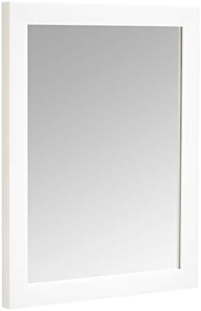 Amazon.com: Amazon Basics Rectangular Wall Mirror 16" x 20" - Standard Trim, White : Everything E... | Amazon (US)