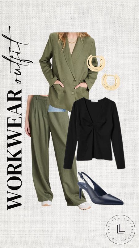 Workwear outfit inspo / 9 to 5 looks / shopbop finds / mango finds / madewell finds / nordstrom finds / workwear outfit / workwear style / matching set / blazer / trousers / black heels / gold hoops / fall workwear 

#LTKshoecrush #LTKitbag #LTKstyletip