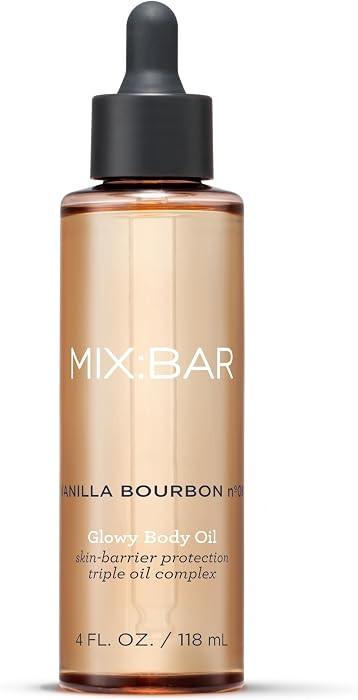 MIX:BAR Vanilla Bourbon Glowy Body Oil for Women, Soothe, Soften & Smooth Dry Skin, with Jojoba &... | Amazon (US)