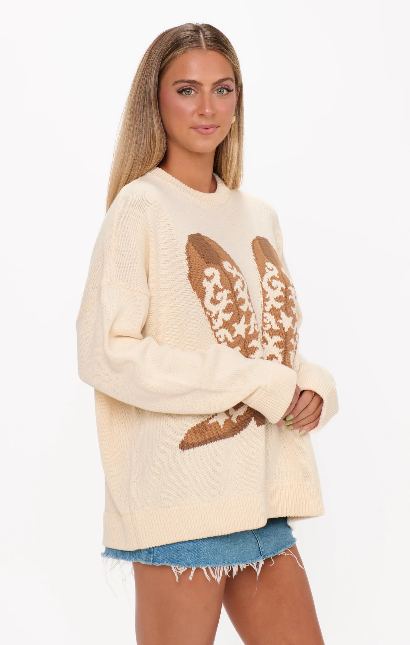 Stay Awhile Sweater ~ Cowboy Boot Knit | Show Me Your Mumu
