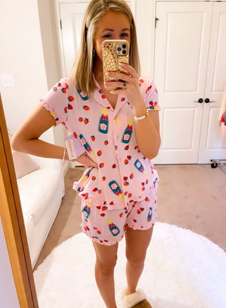 LOVE this Joyspun strawberry & champagne set!!🍓🍾 they are the best buttery soft material! $16!

Walmart. Walmart fashion. Walmart style. Walmart finds. Valentine’s Day. Valentines style. Valentines pajamas. PJ set. Holiday pajamas. Sleepwear. V day pajamas. Heart pajamas. Matching set. Joyspun. Womens. Affordable pajamas. Under $20. 

#LTKstyletip #LTKunder50 #LTKSeasonal