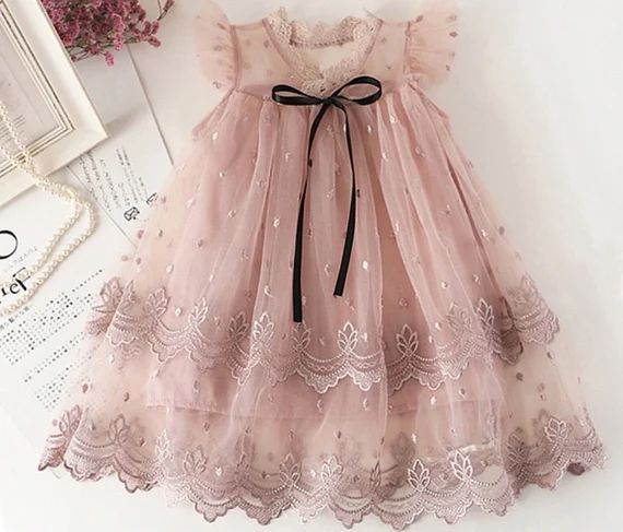 Boho Baby Girls Easter Dress Pink Sweet Princess Dress | Etsy | Etsy (US)