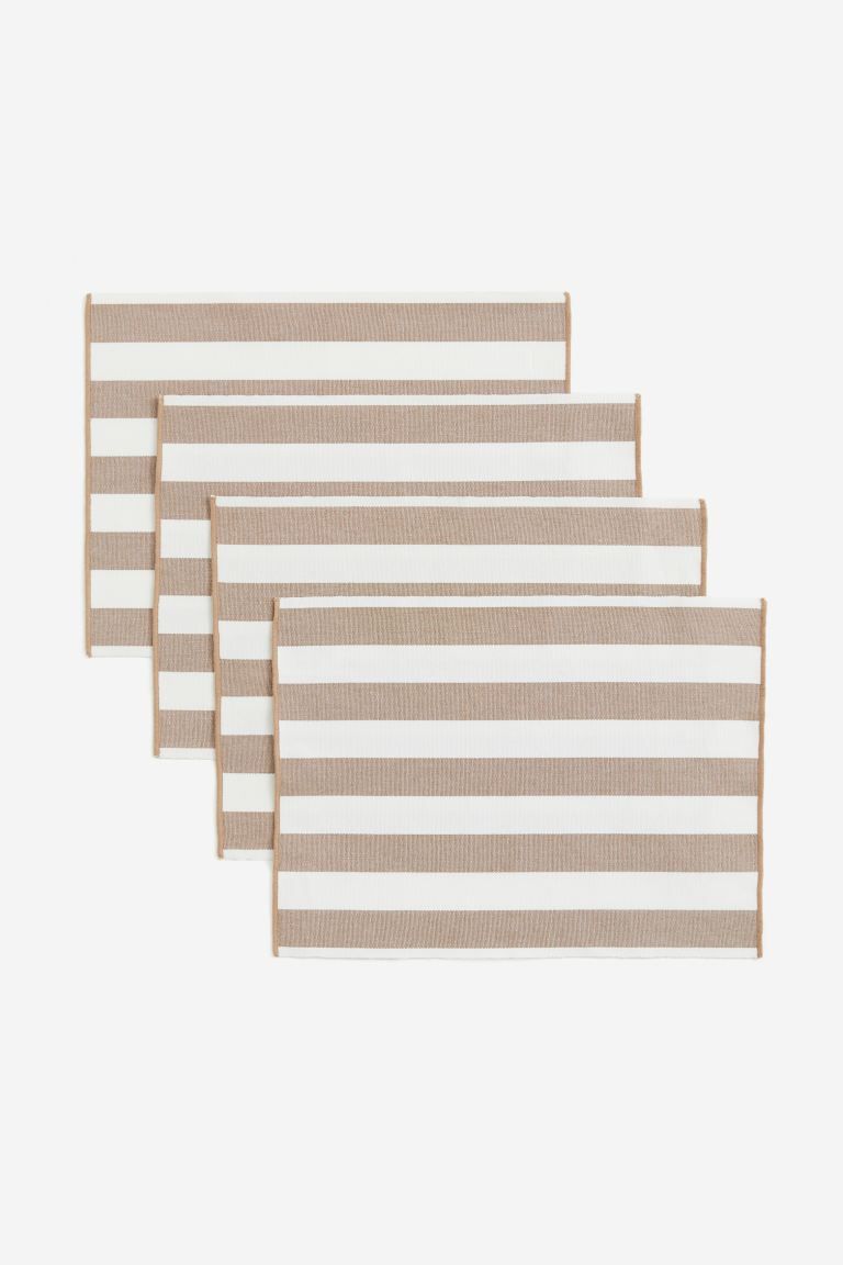 4-pack Striped Placemats | H&M (US + CA)