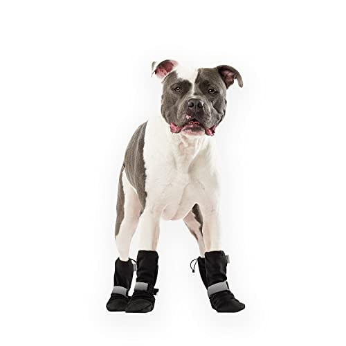 Canada Pooch Dog Winter Boots - Paw Protection, Anti-Slip Dog Shoes with Reflective Strap, Easy On for Small Medium Large Dog Booties - Black, Size 3 | Amazon (US)