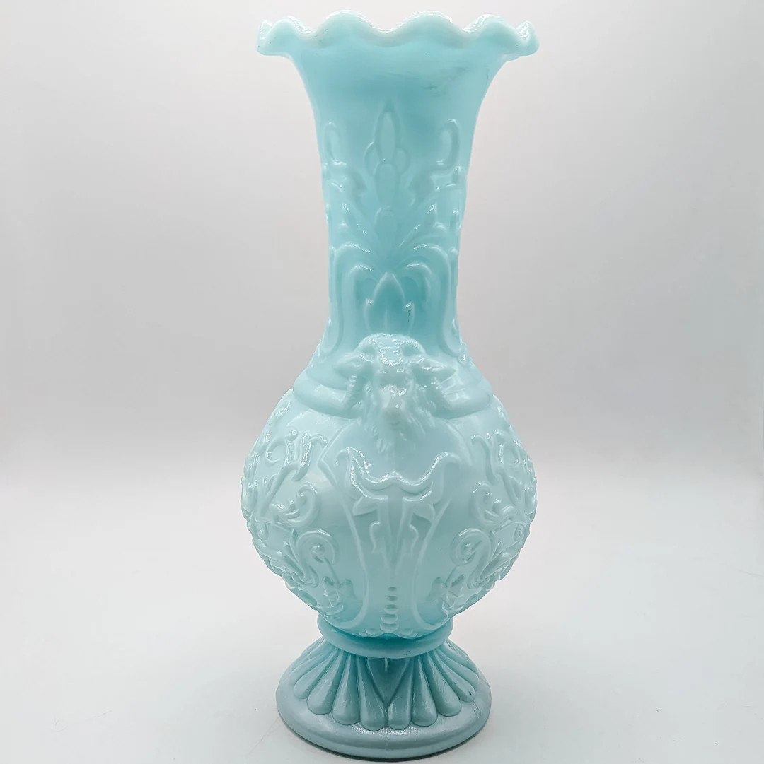 Blue Opaline Portieux Vallerysthal Vase - Etsy | Etsy (US)