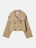 Cropped Cotton Trench Jacket | Jigsaw (UK)