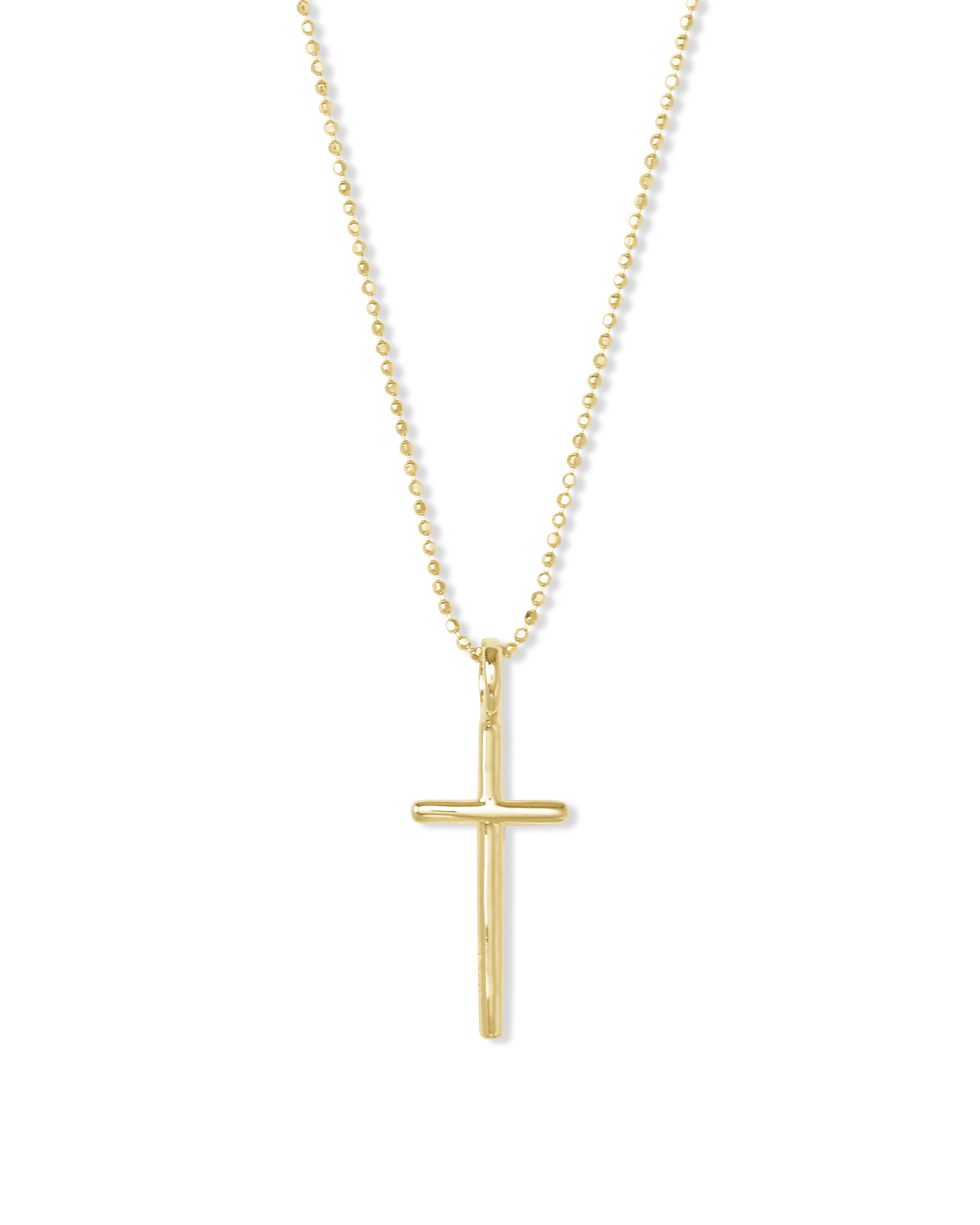 Cross Charm Pendant Necklace 18k Gold Vermeil | Kendra Scott