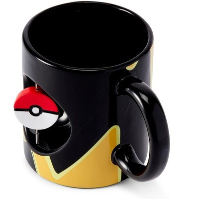 Just Funky Pokemon Pikachu & Pokeball Spinner Ceramic Mug - 16.9-Ounces Black | Target