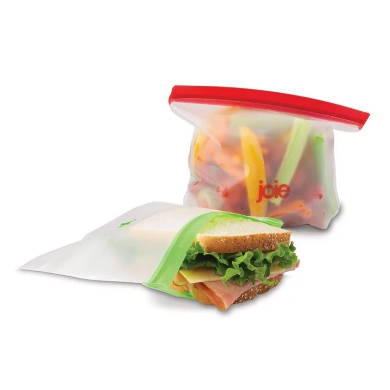 Joie Rainbow Reusable Snack Bags, Assorted Pack of 6 Leak-Proof Snack Bags for and Meals on the G... | Walmart (US)