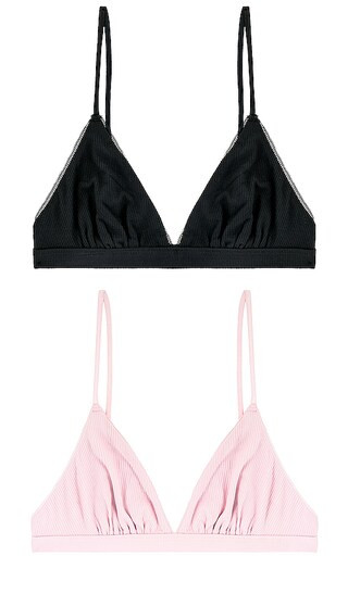 Casandra Bralette 2 Pack in Black, Peony | Revolve Clothing (Global)