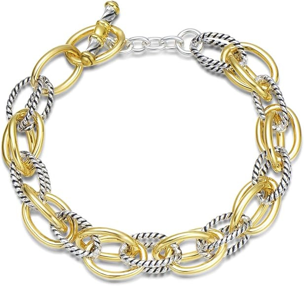 UNY Bracelet Designer Brand Inspired Antique Women Jewelry Cable Wire Vintage Valentine | Amazon (US)