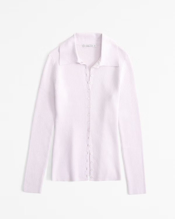 Women's Slim Collared Cardigan | Women's Tops | Abercrombie.com | Abercrombie & Fitch (US)