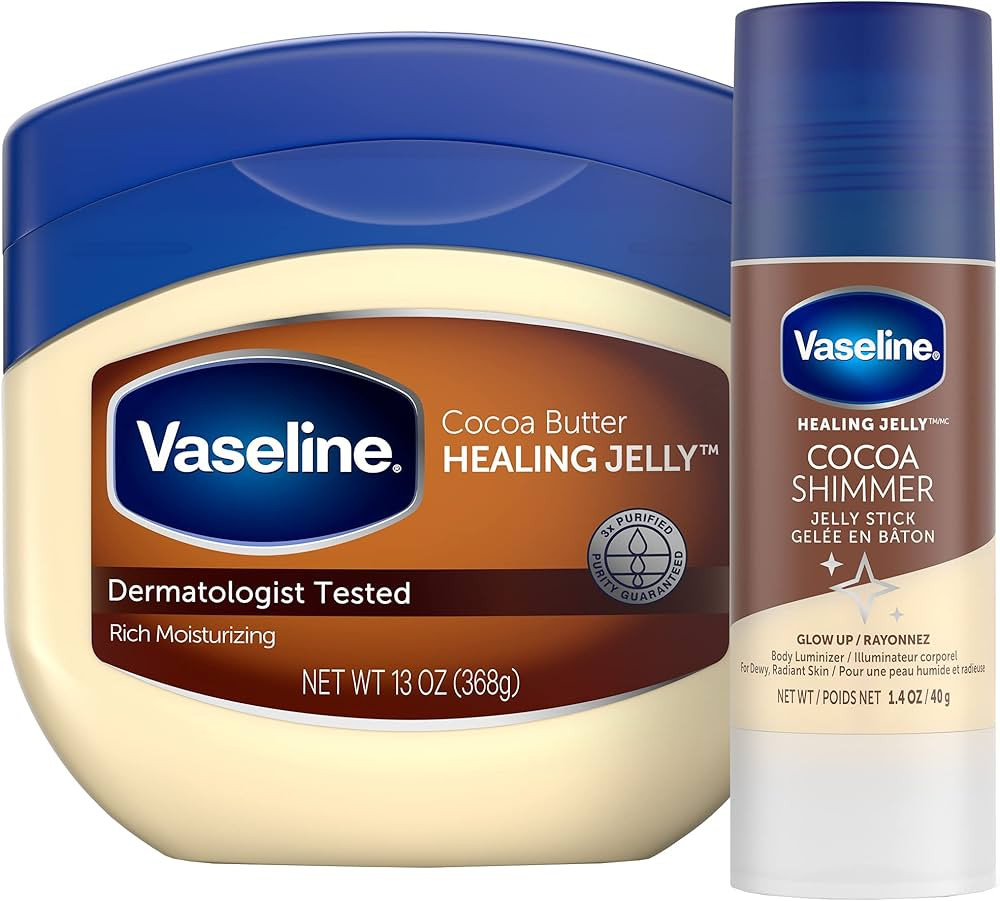 Vaseline Rich Moisturizing Healing Jelly Cocoa Butter, 13 oz Bundled with Cocoa Shimmer Stick, 1.... | Amazon (US)