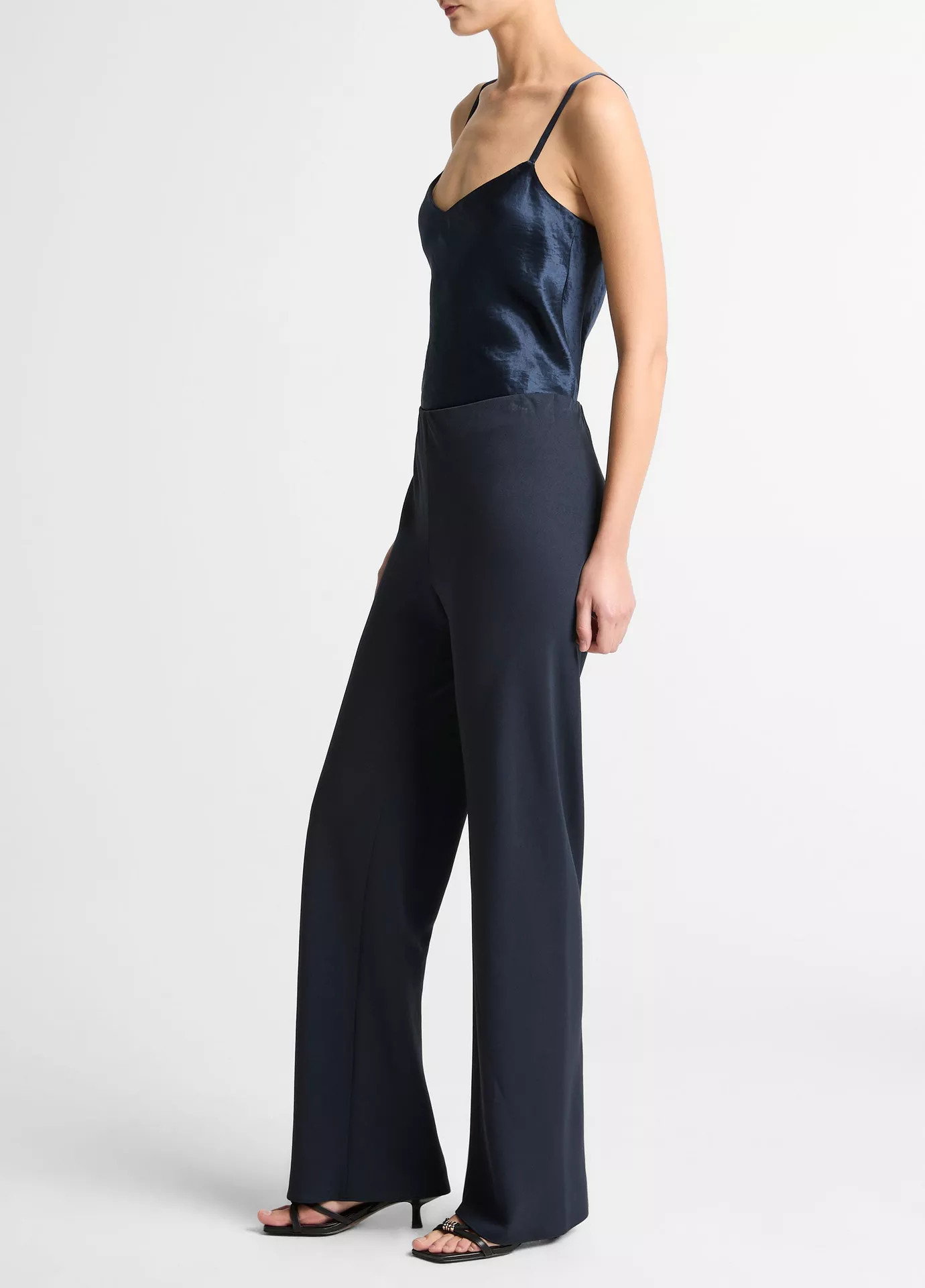 Colette High-Rise Cotton & Linen-Blend Bias Pant | Vince LLC