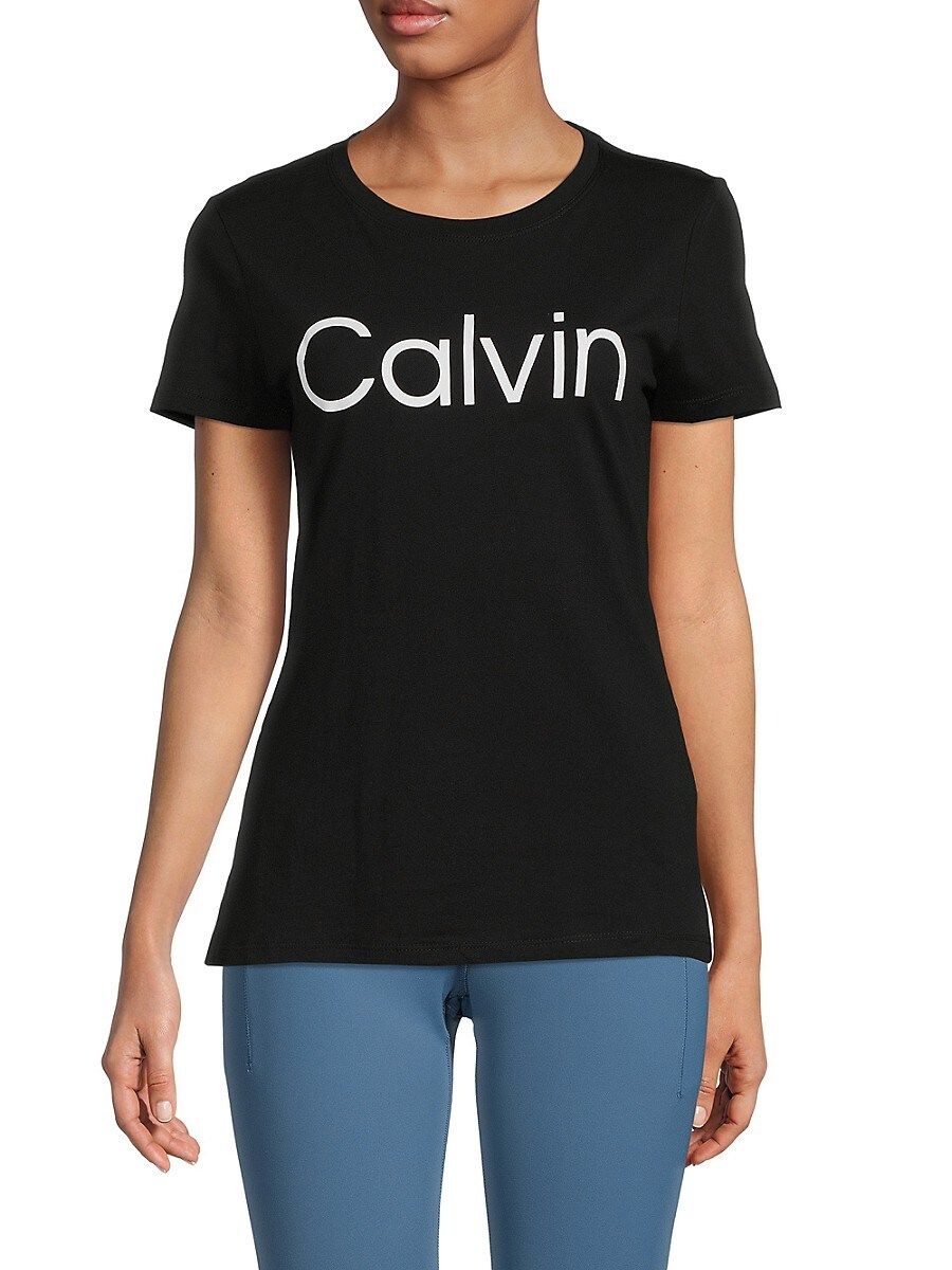 Calvin Klein Performance Women's Modal Blend Logo Tee - Black - Size M | Saks Fifth Avenue OFF 5TH