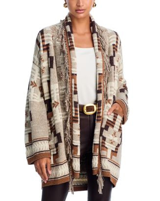 Jair Jacquard Fringe Cardigan | Bloomingdale's (US)