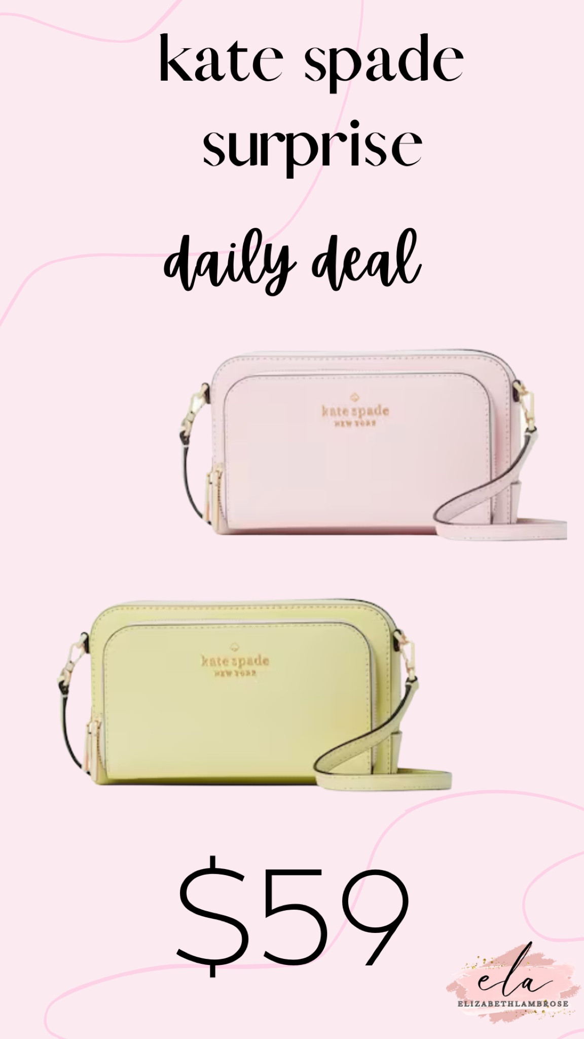 kate spade surprise daily deal only $59! 
cutest crossbody in two colors! 

#dailydeal #katespade #crossbody #sale

#LTKsalealert #LTKitbag #LTKFind