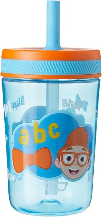 HOX Blippi Kids Water Bottle with Soft Sipper Straw – 443ml, BPA-Free, Leak-Proof, Durable & Portable for Children, Blue | Amazon (UK)