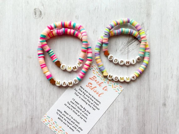 First Day of Kindergarten Bracelet Mama and Mini Bracelet | Etsy | Etsy (US)