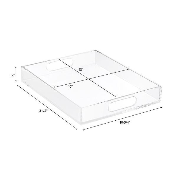 Luxe Large Acrylic Paper Tray | The Container Store