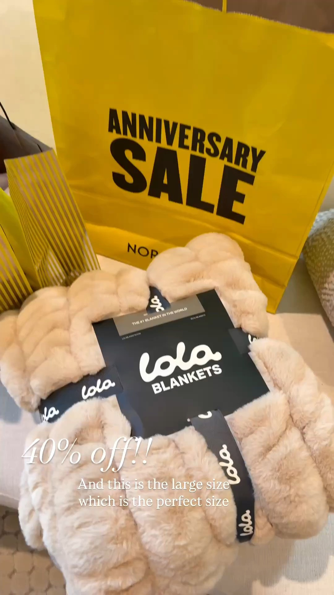 Major savings on the Lola blankets! Safe 40% off during the sale!