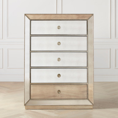 Omni Mirrored 5 Drawer Chest | Z Gallerie