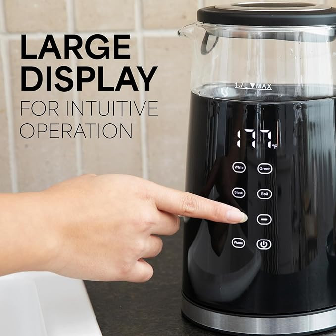 Veken Electric Tea Kettle, BPA Free, 1.7 Liter/ 1500W Hot Water Boiler Heater Pot, Safe and Accur... | Amazon (US)