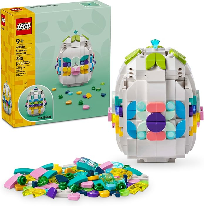 LEGO Decorative Easter Egg Building Toy for Girls & Boys - Springtime Craft Activity for Kids, Ag... | Amazon (US)