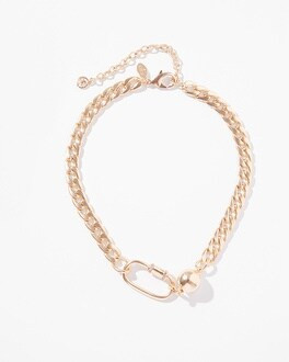 Gold Tone Carabiner Necklace | Chico's