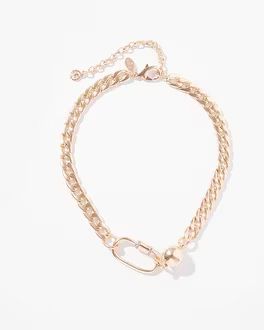 Gold Tone Carabiner Necklace | Chico's
