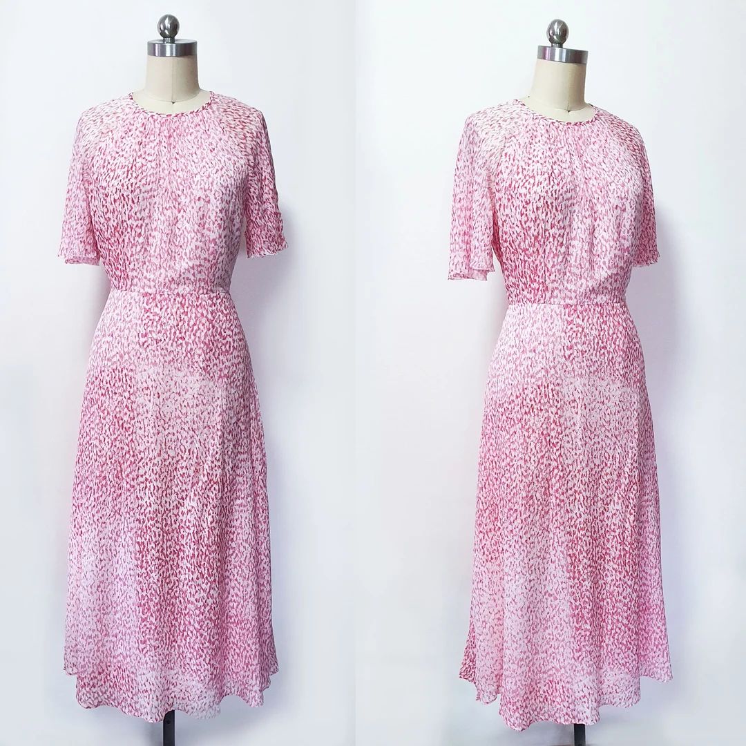 Kate Middleton inspired Madison Pink Floral dress/ 2019 polo match/ pink chiffon summer dress/ du... | Etsy (US)