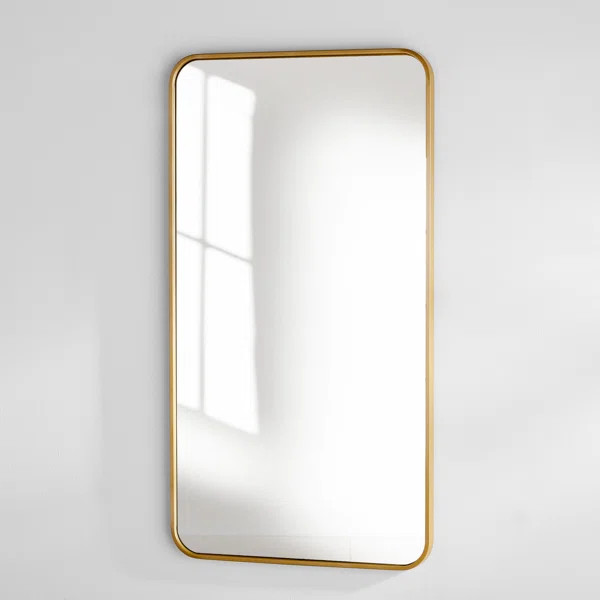 Sabine Metal Rounded Rectangle Wall Mirror | Wayfair North America