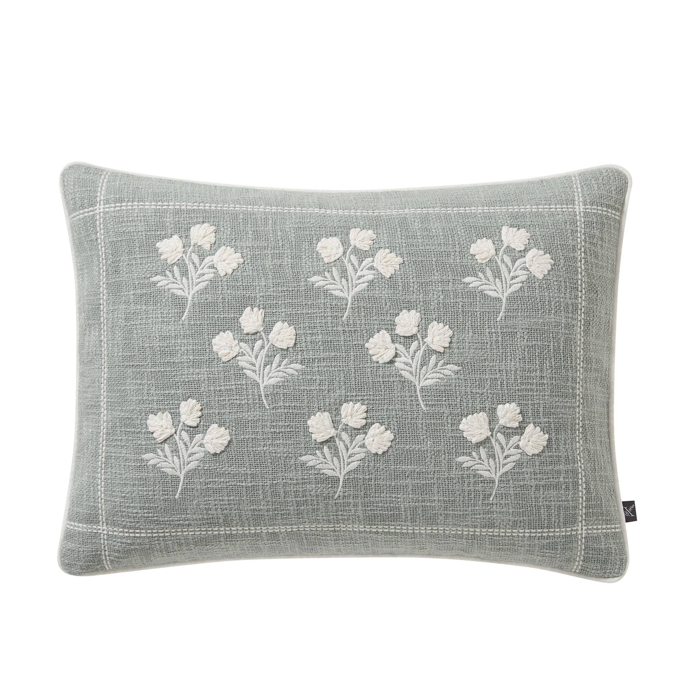 My Texas House 14" x 20" Ditsy Floral Dusty Green Reversible Cotton Decorative Pillow Cover | Walmart (US)