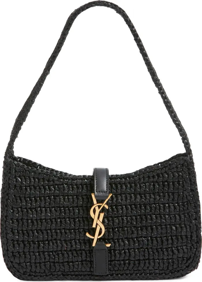 Saint Laurent Mini Le 5 À 7 Raffia Shoulder Bag | Nordstrom | Nordstrom