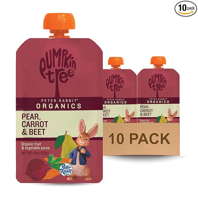 Pumpkin Tree Peter Rabbit Organics Beet, Carrot and Pear, 4.4 Ounce (Pack of 10) | Amazon (US)