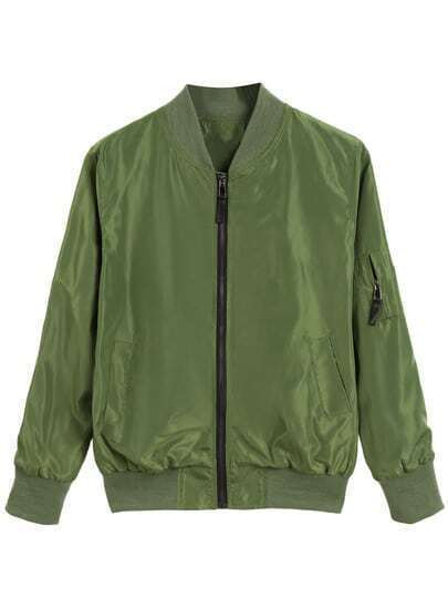 Stand Collar Zipper Jacket | SHEIN