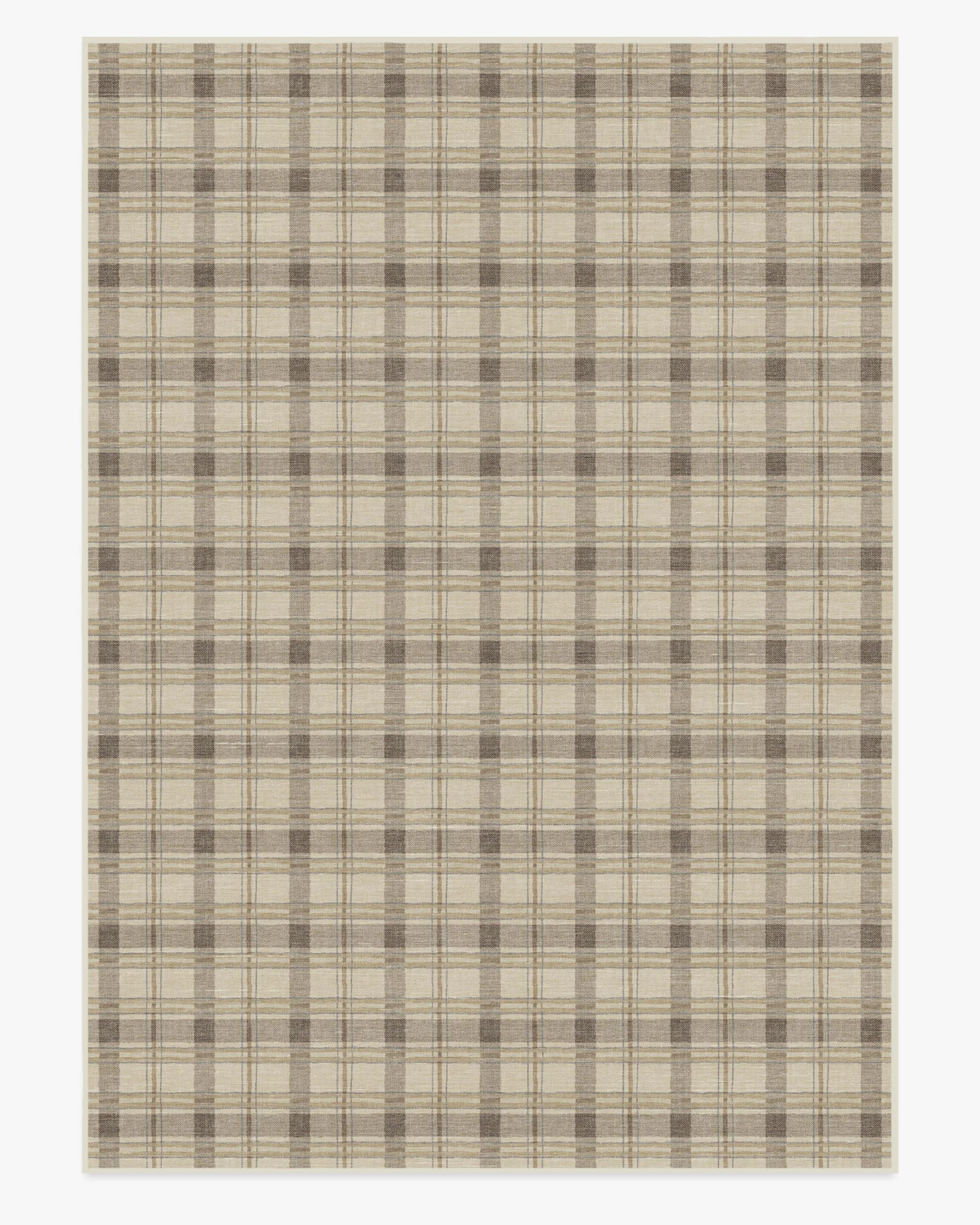 Piper Plaid Neutral Rug | Ruggable US | Ruggable