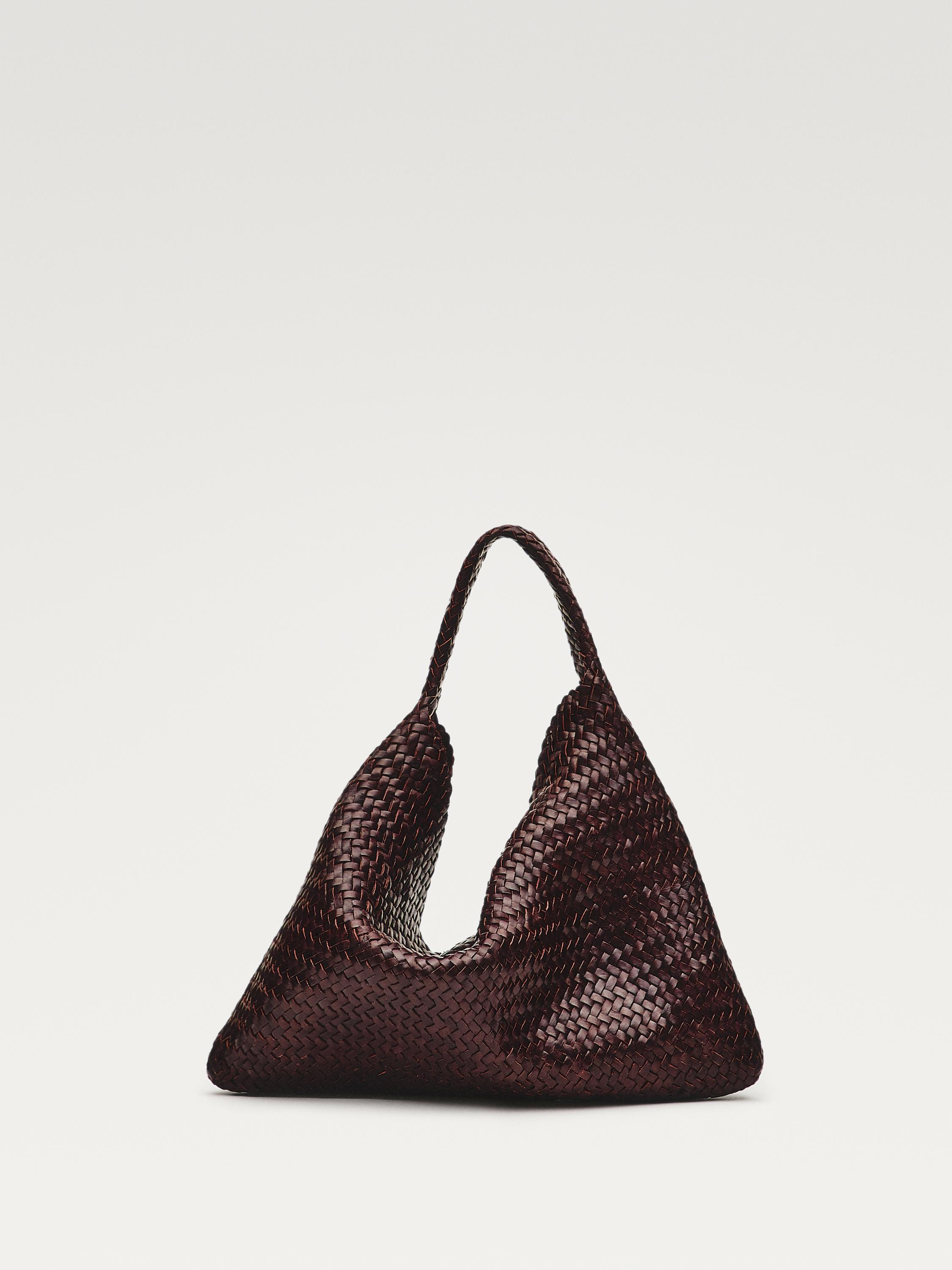 Braided nappa leather shopper bag | Massimo Dutti UK