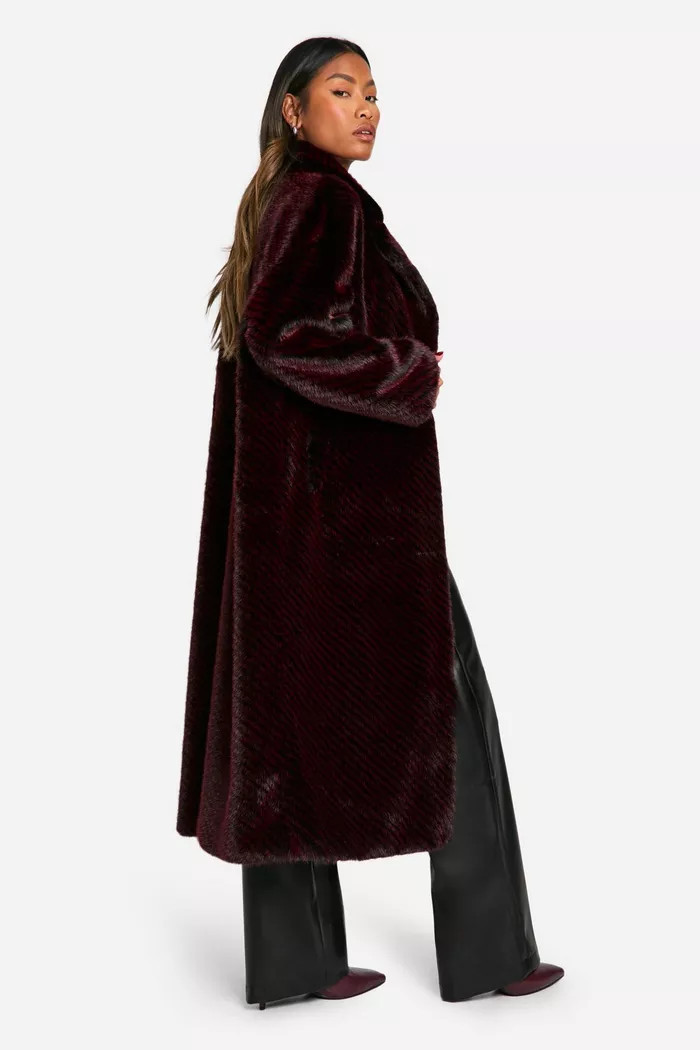 Luxe Two Tone Faux Fur Coat | boohoo (US & Canada)