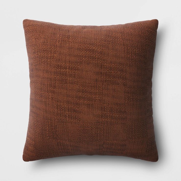 Oversized Woven Textured Check Square Throw Pillow - Threshold™ | Target