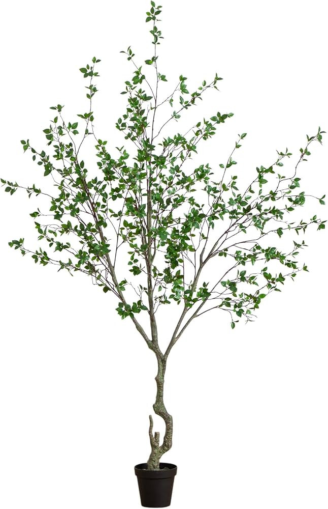 Nearly Natural 10 ft Artificial Minimalist Citrus Tree Bendable Floor Plant | Amazon (US)