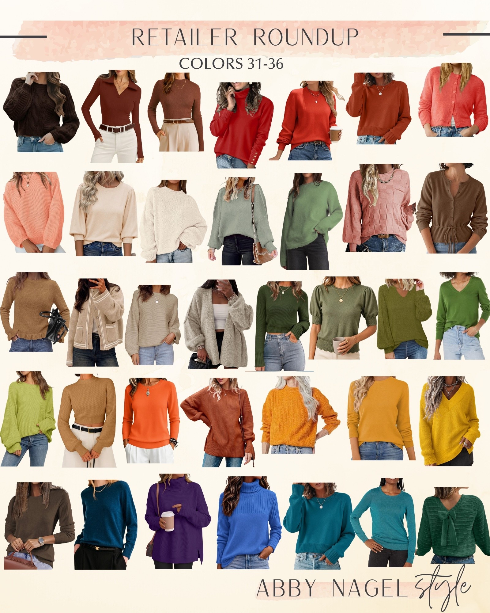 In honor of the first day of fall…

Colors 31-36 in the Autumn fan.  See last post for colors 1-30. 

*always double check the item when it arrives with your words and your fan. Online images can vary the color. ￼